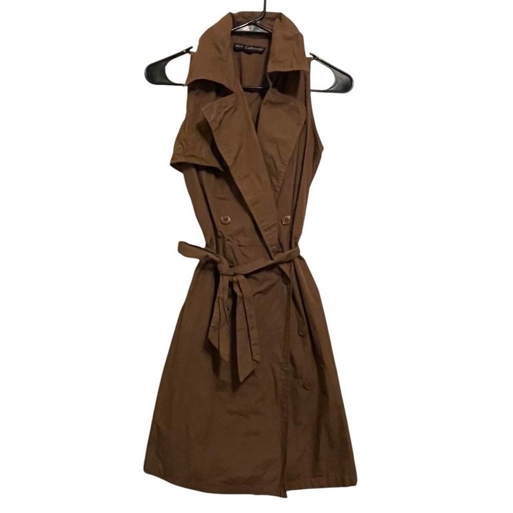 brown trench dress